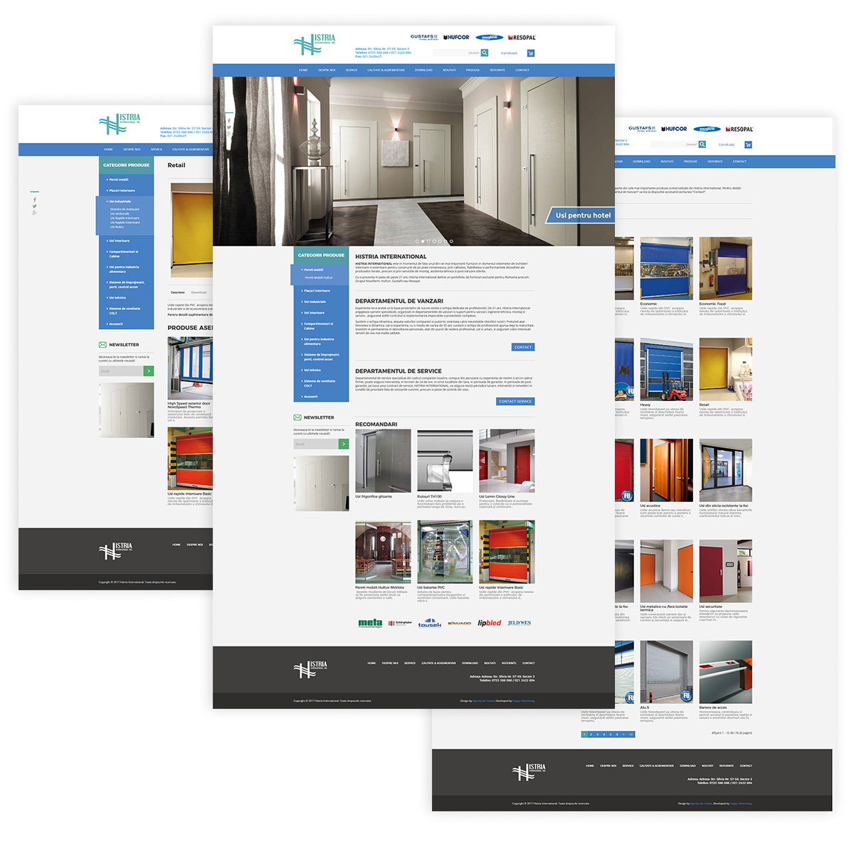 Histria International – Web design & development