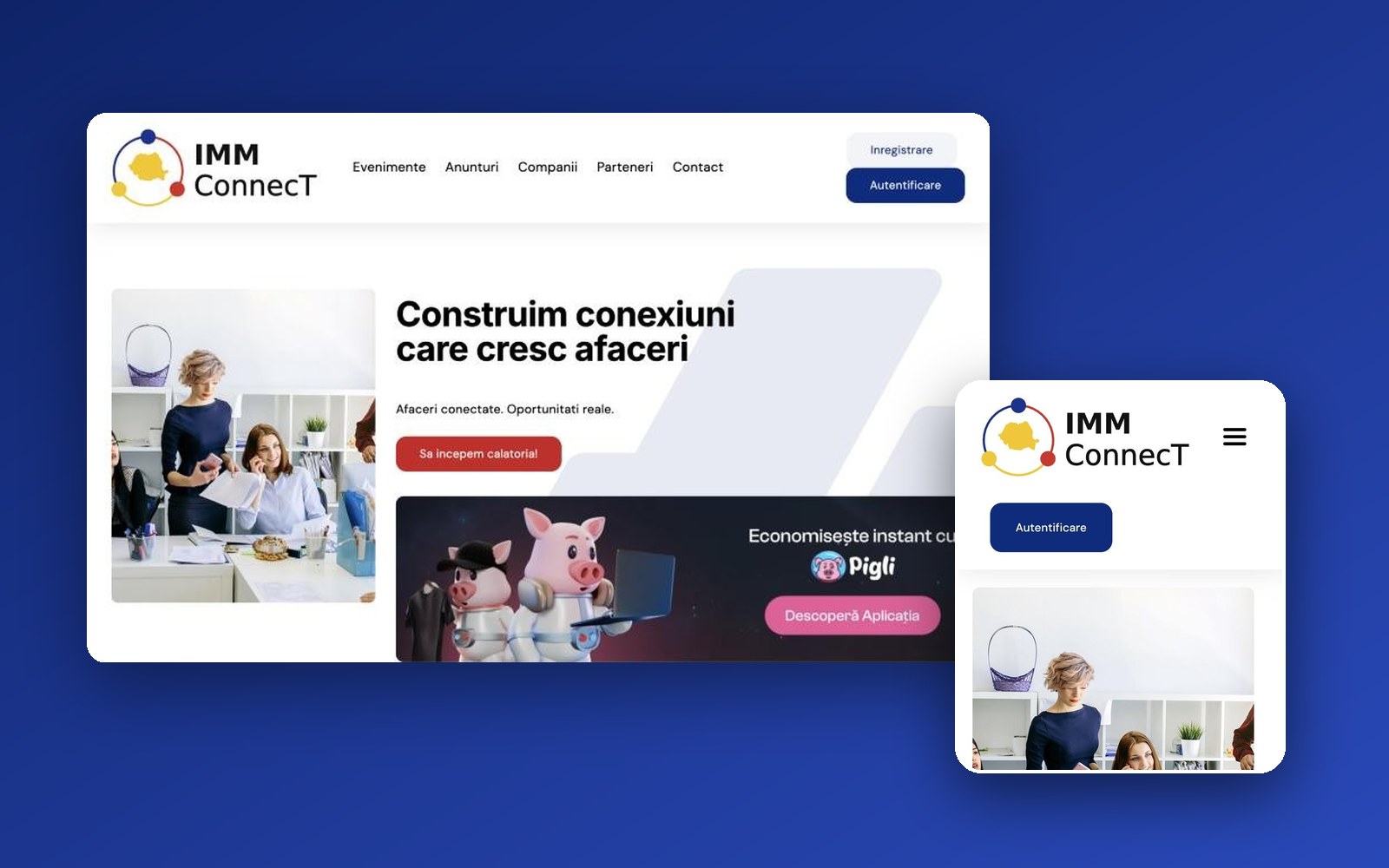 IMM Connect – mockup