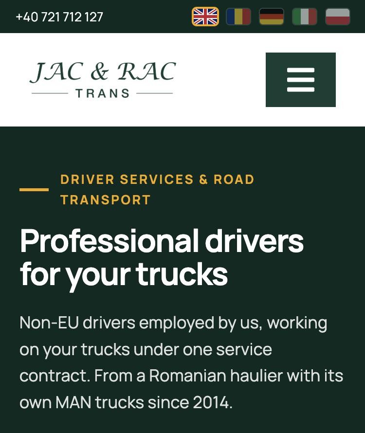 JAC & RAC TRANS – versiune mobile