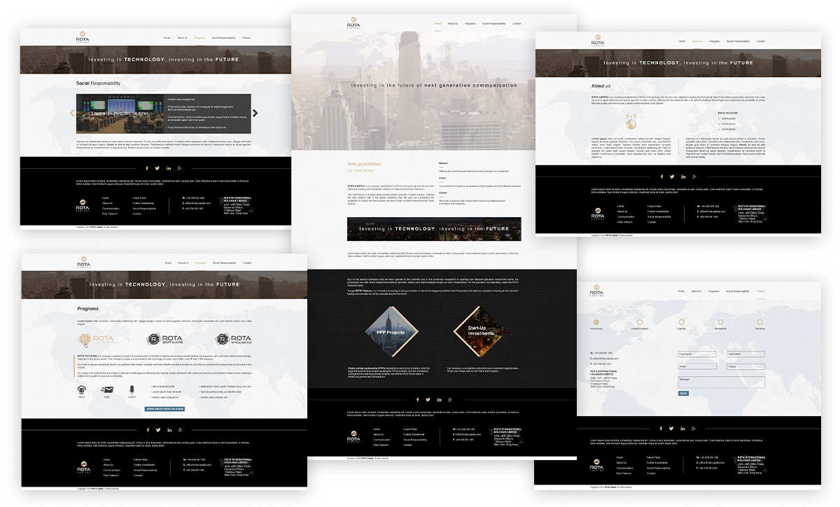 ROTA Capital – Web design & development